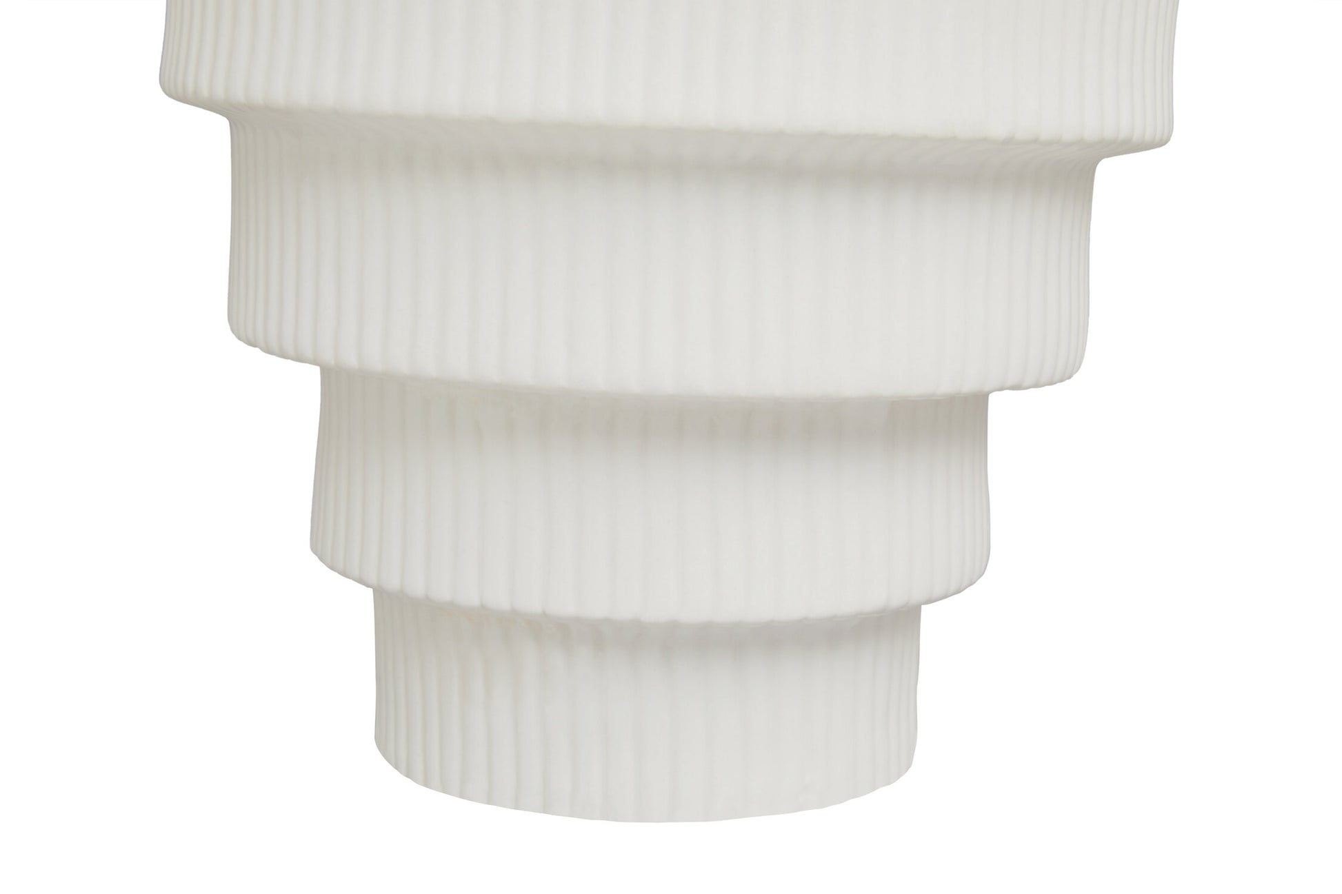 Fabia White Large Step Design Vase