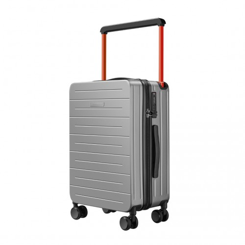 K2291L - British Traveller 20 Inch Wide Handle Hard Shell PC Luggage With TSA Lock - Grey