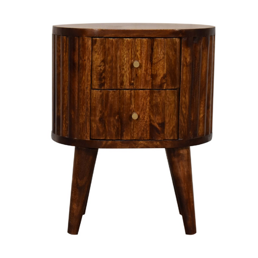 Artisan Furniture Solid Wood Stripe Chestnut Bedside