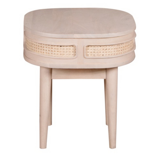 Valencia Cane & Mango Wood Bedside Table