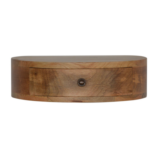 Artisan Furniture Solid Wood Wall Mounted Rounded Bedside