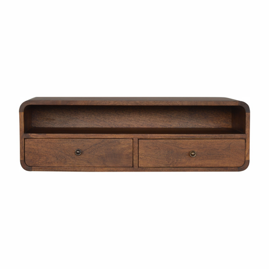 Artisan Furniture Solid Wood Floating Chestnut Open Console