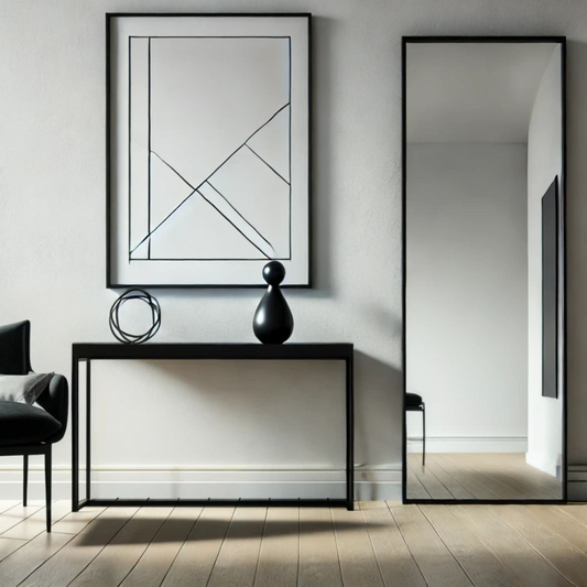 Takara - Full Length Black Metal Rectangle Mirror - 160cm x 60cm