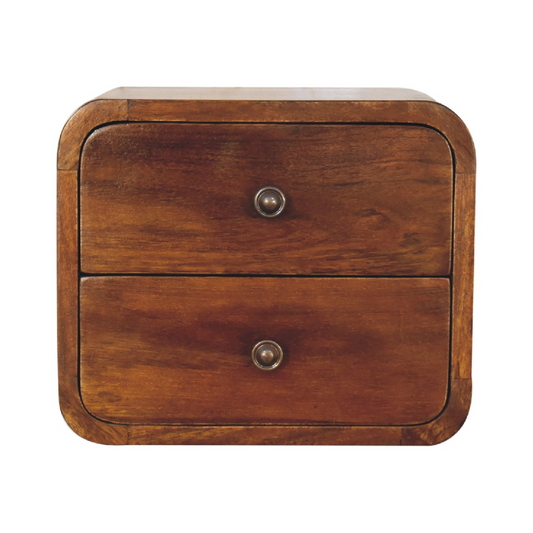 Artisan Furniture Solid Wood Floating Mini Chestnut Bedside