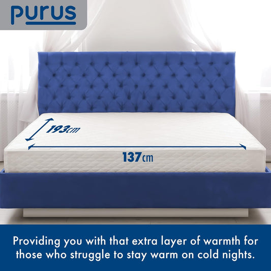 Electric Blanket Double 193x137cm 3 Heat Settings Soft Polyester Purus