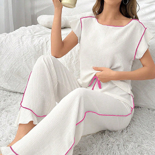 Women's Comfortable Crew-neck Pajama Set