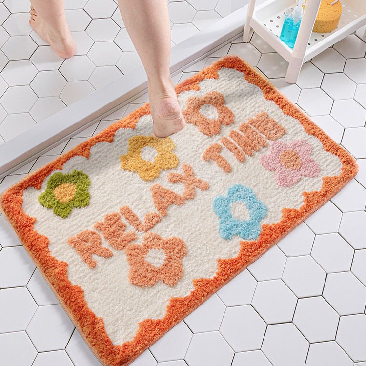1PC Ins Simple Bathroom Floret Carpet Flower Area Rugs Anti Slip | Luxury Home Accessories | Heulog Glow