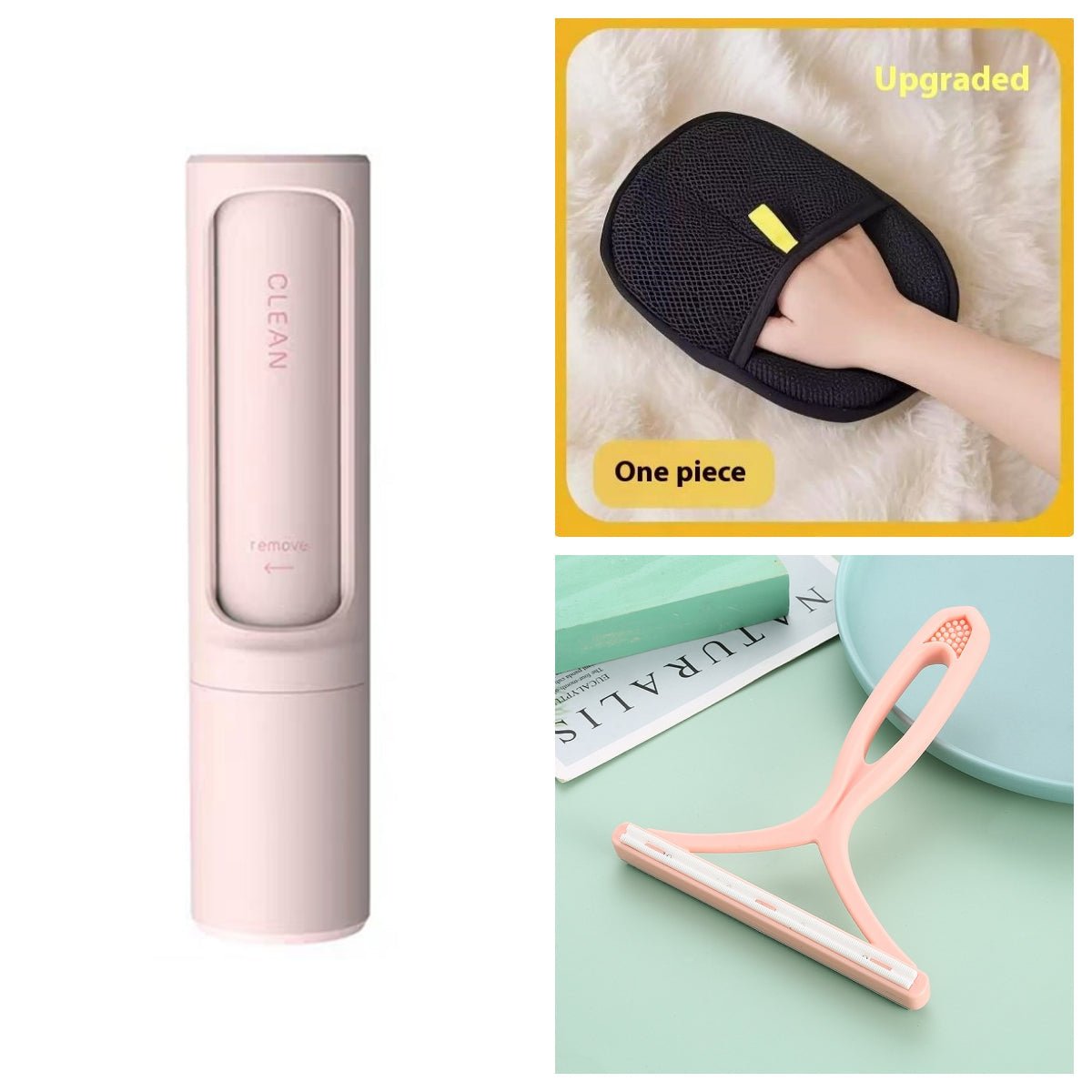 2-1 Reusable Pet Hair Remover Brush Lint Roller Portable Effective Self Cleaning Tool for Cat Dog Fur Hair Dust Removal Brush | Luxury Home Accessories | Heulog Glow