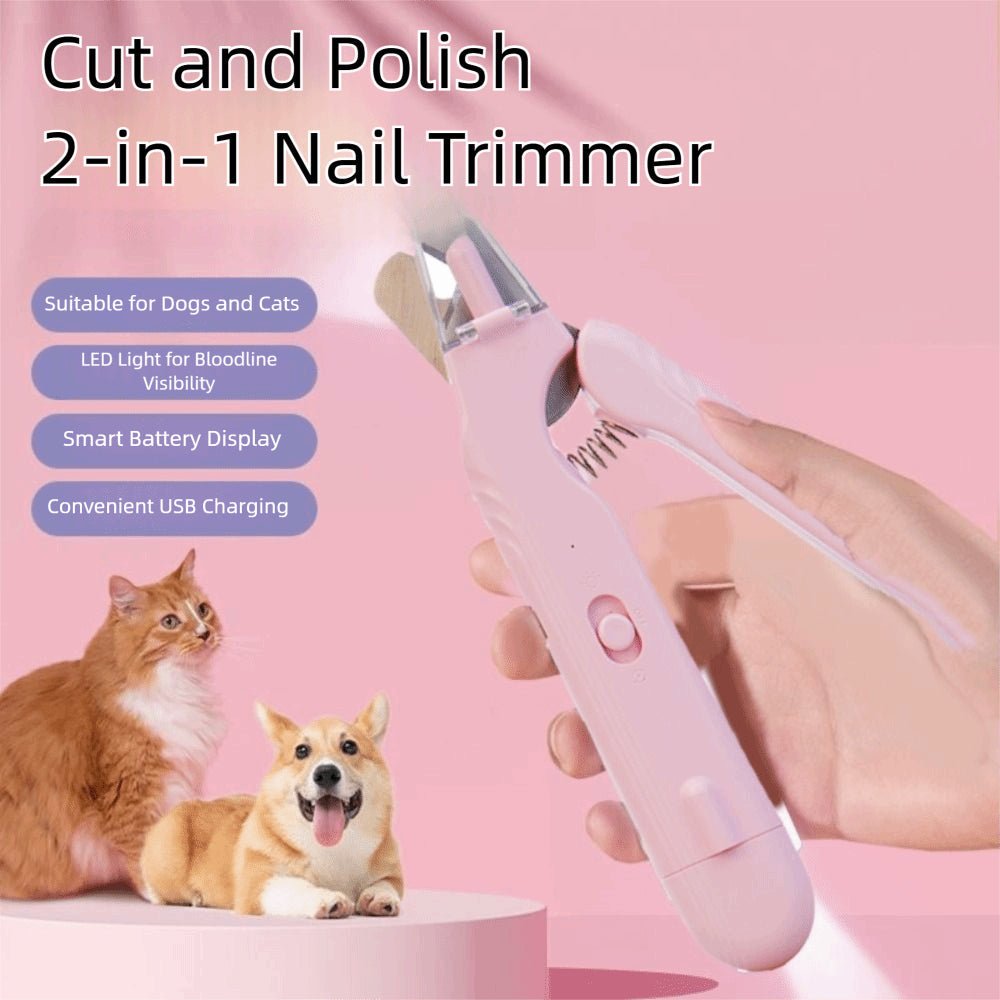 2 In 1 Pet Nail Clippers With Led Light Dog Cat Special Blood Line Scissors Multifunction Animals Paw Nail Trimmer Pet Supplies | Luxury Home Accessories | Heulog Glow