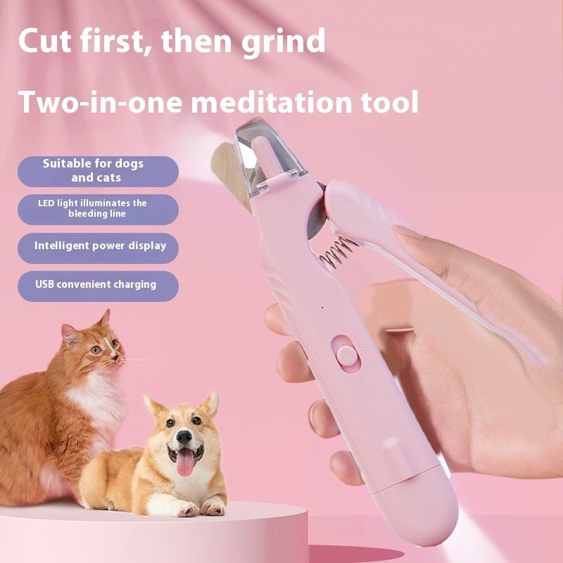 2 In 1 Pet Nail Clippers With Led Light Dog Cat Special Blood Line Scissors Multifunction Animals Paw Nail Trimmer Pet Supplies | Luxury Home Accessories | Heulog Glow