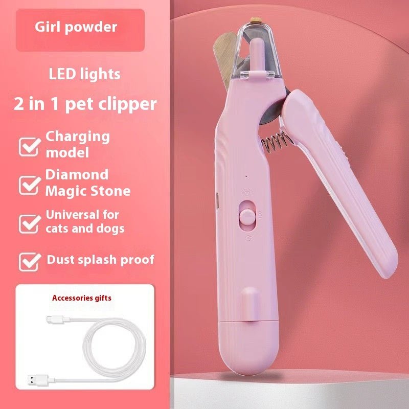 2 In 1 Pet Nail Clippers With Led Light Dog Cat Special Blood Line Scissors Multifunction Animals Paw Nail Trimmer Pet Supplies | Luxury Home Accessories | Heulog Glow