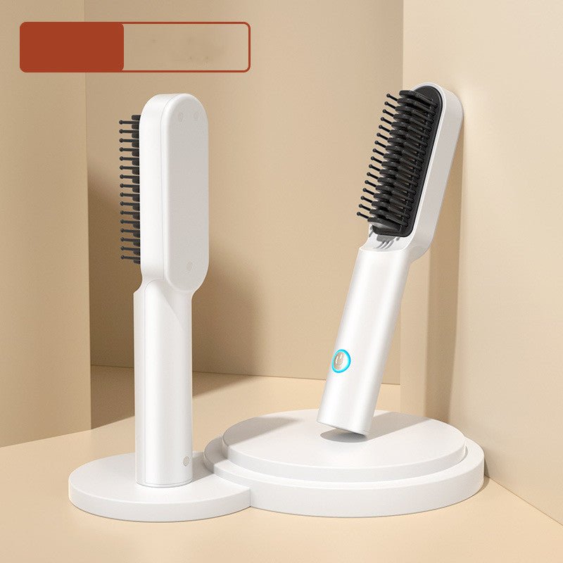 2-in-1 USB Rechargeable Hot Air Comb | Portable Hair Straightener & Curler Brush | 200°C | Travel Hair Styler | Michan Direct | Luxury Home Accessories | Heulog Glow