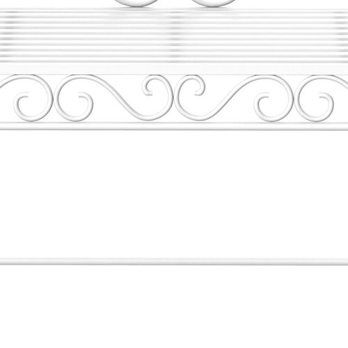 2 Seater Metal Bench Park Seating Outdoor Furniture Chair w/ Backrest White | Luxury Home Accessories | Heulog Glow