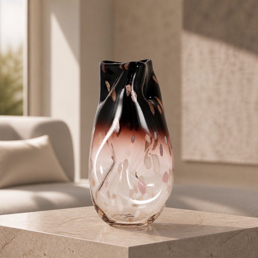 2 Tone Purple Vase 34 cm | Luxury Home Accessories | Heulog Glow