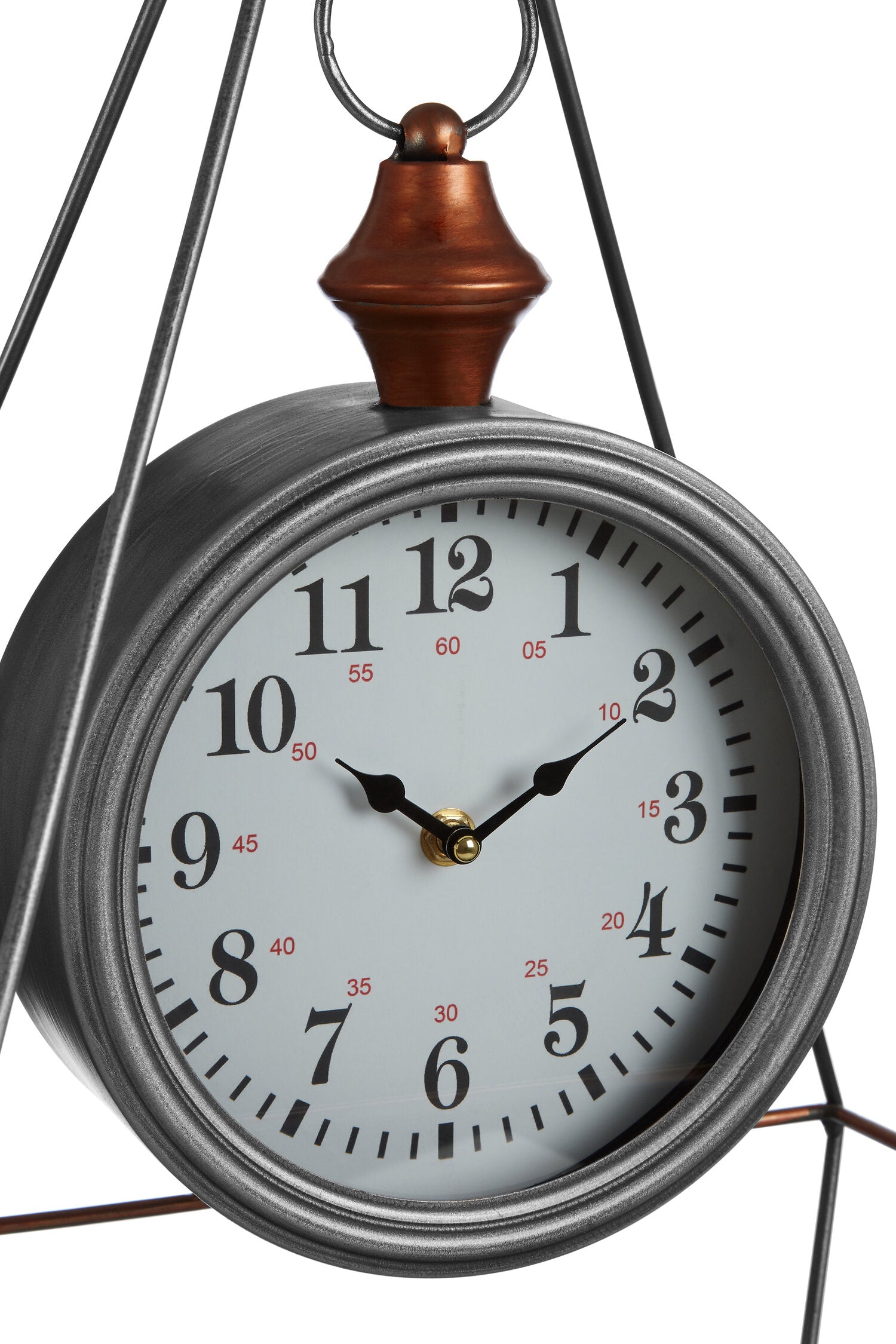 Hayden Antique Silver Finish Table Clock
