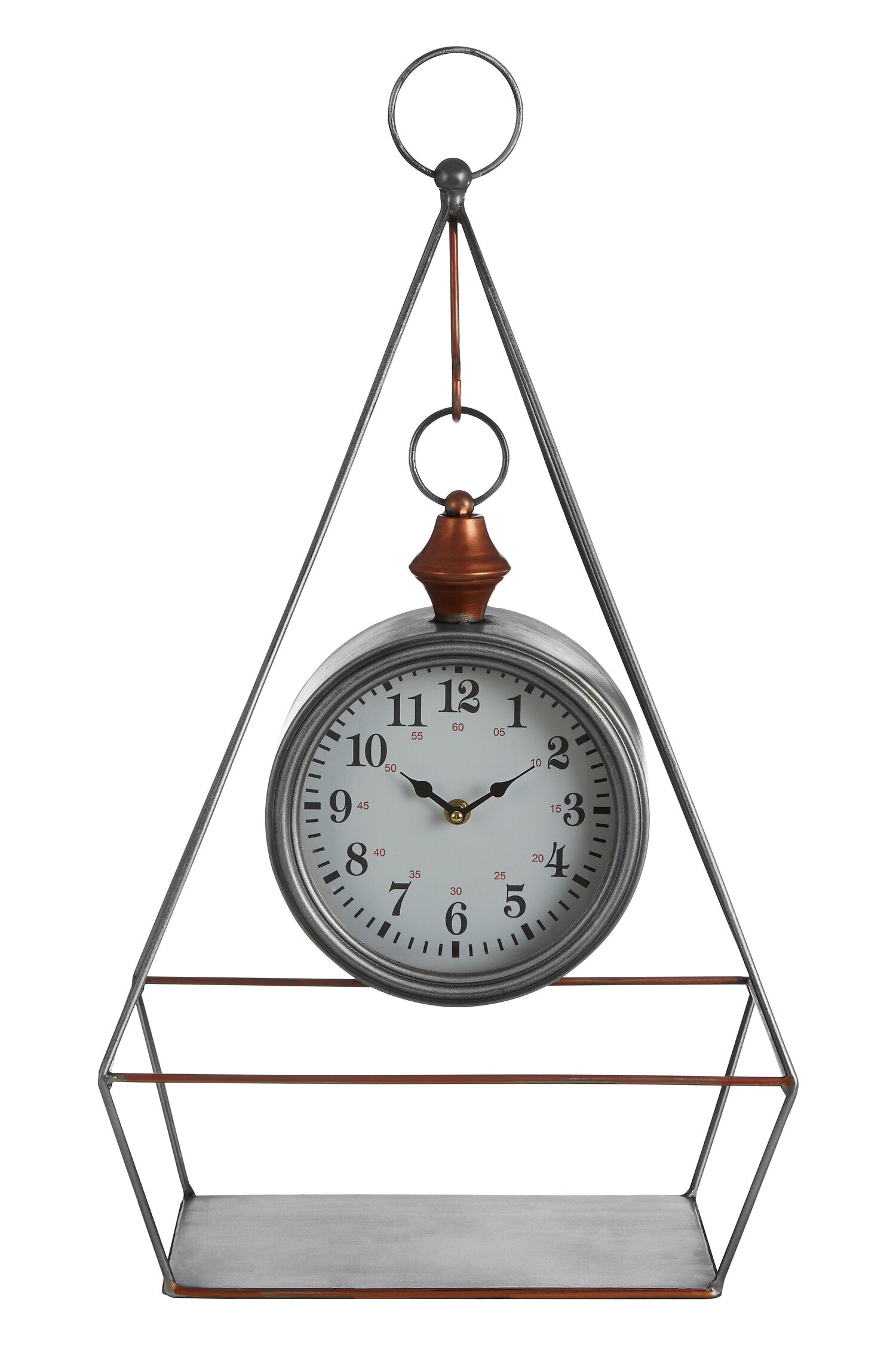 Hayden Antique Silver Finish Table Clock