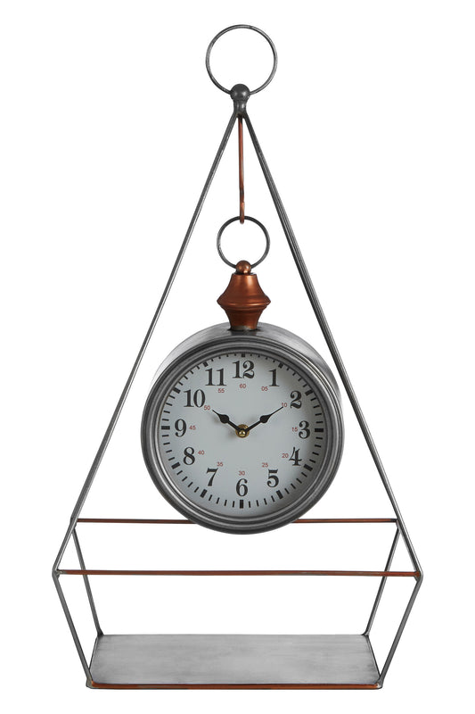 Hayden Antique Silver Finish Table Clock