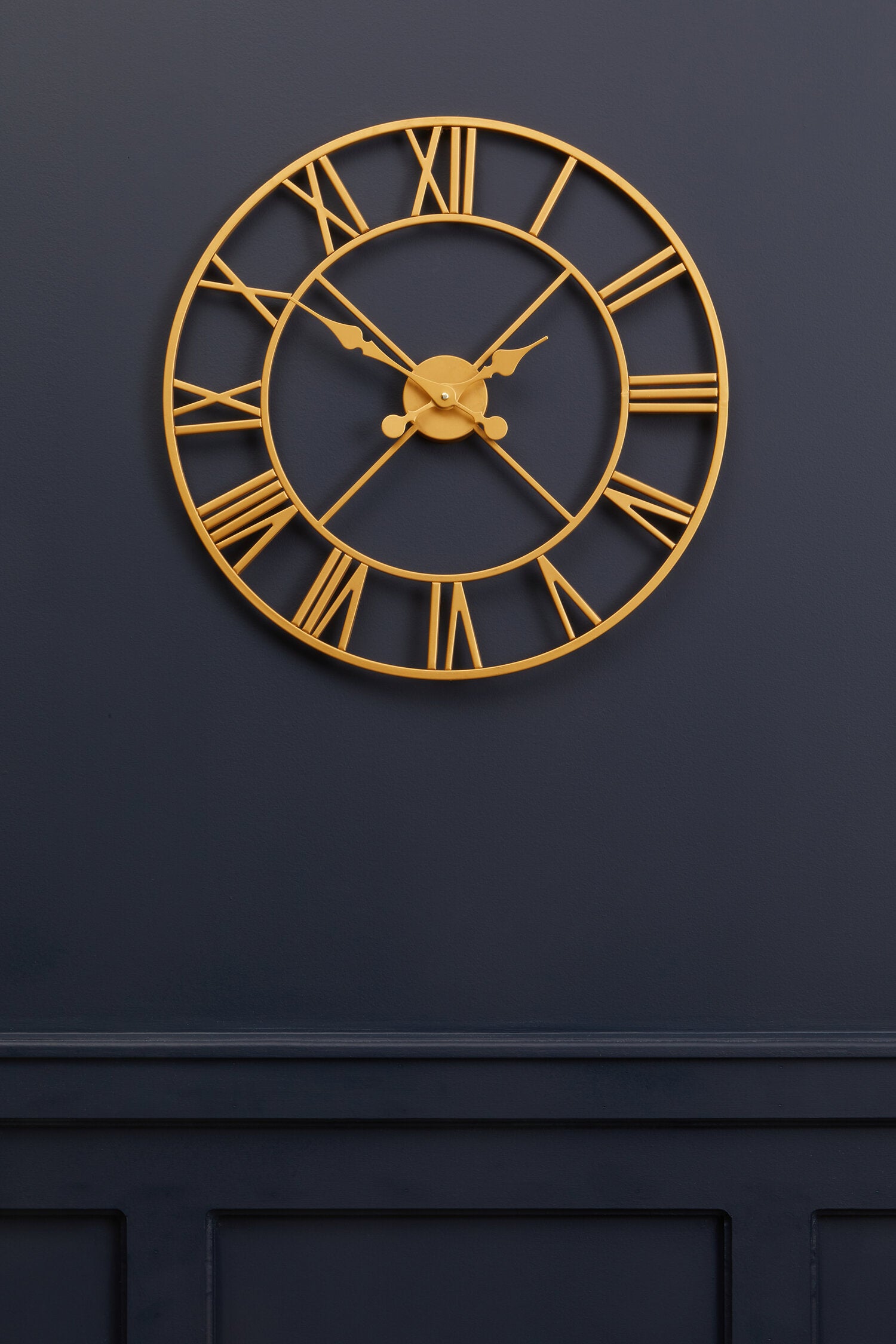 Vitus 56cm Dia Gold Finish Wall Clock