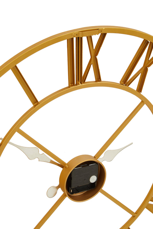 Vitus 56cm Dia Gold Finish Wall Clock