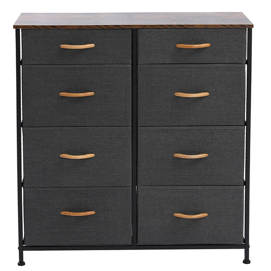 Vertical Furniture Storage Tower - Sturdy Steel Frame, Easy Pull Fabric Bins - Organizer Unit for Bedroom, Hallway, Entryway, Closets - 8 Drawers
