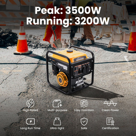 3500w Inverter Petrol Generator 4 Stroke Engine for Camping 26KG Lightweight