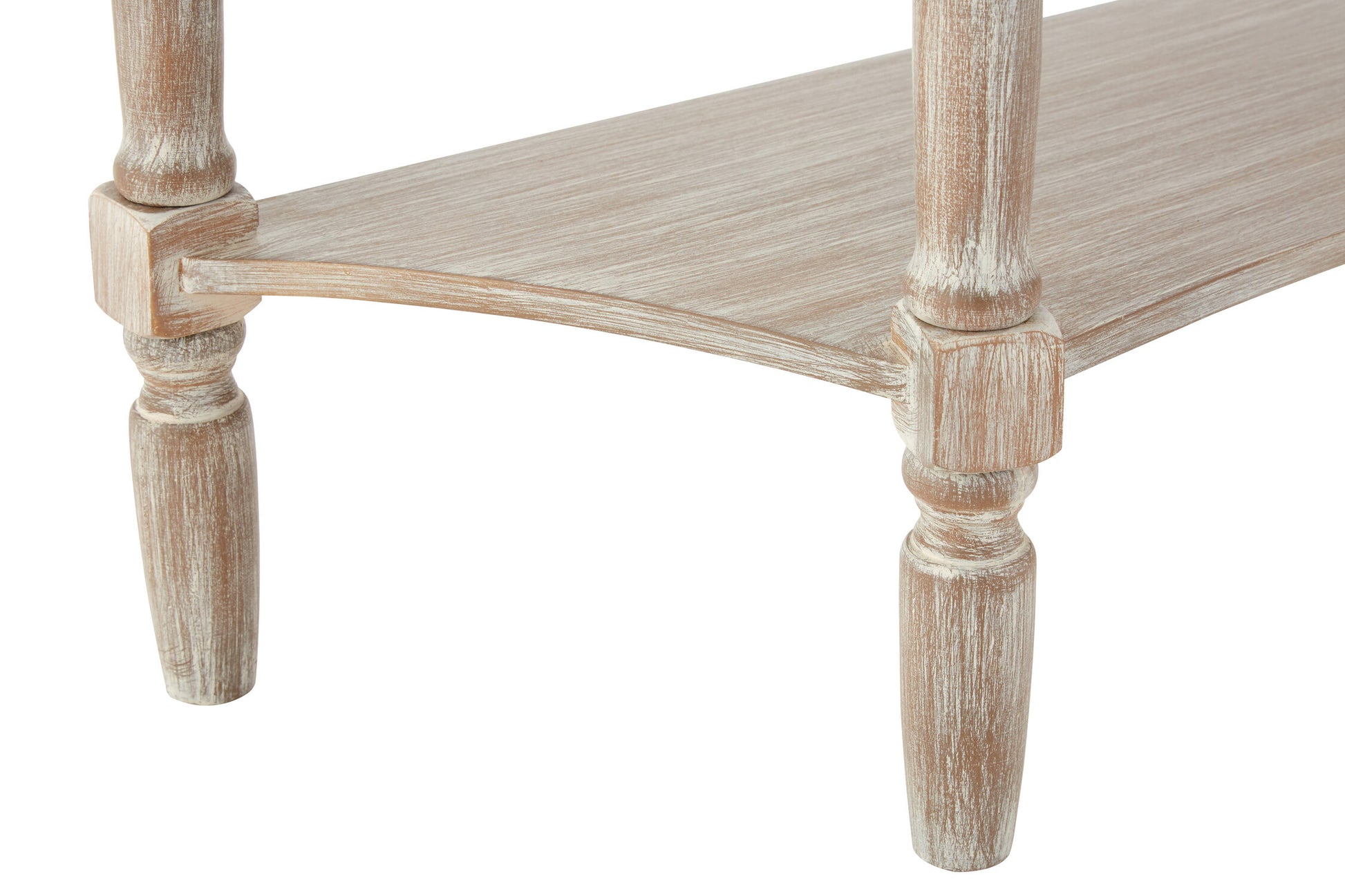 Heritage Natural Wash Half Moon One Drawer Wooden Console Table