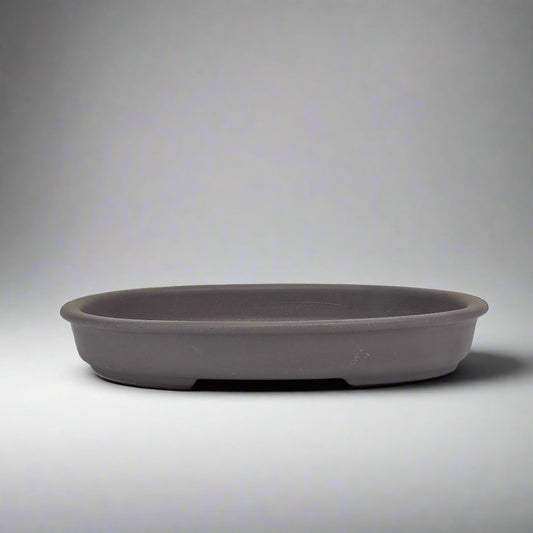 20cm Premium Unglazed Bonsai Pot | Oval | 20cm x 15cm x 3cm | Brown | Luxury Home Accessories | Heulog Glow