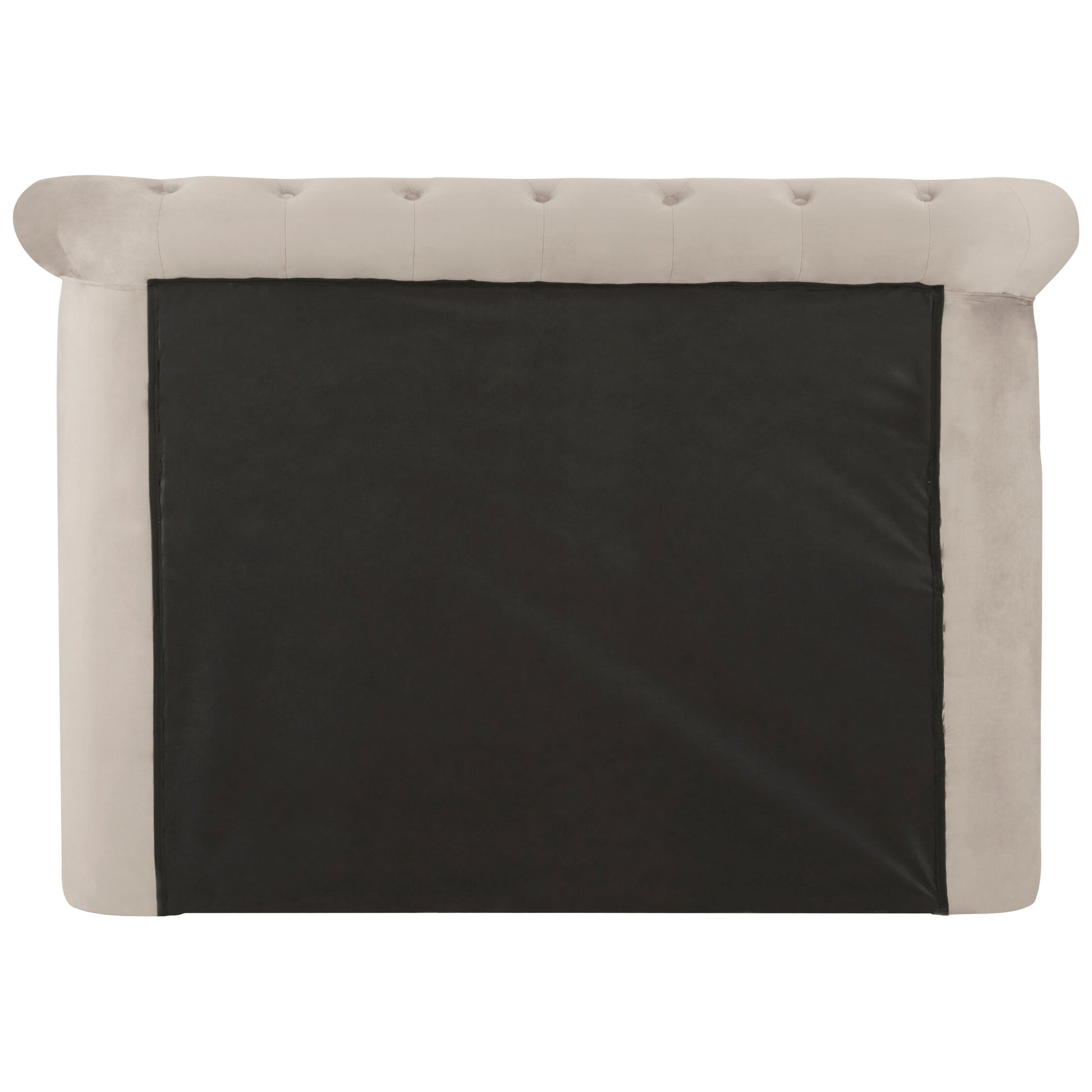 Edison Mink Velvet Ottoman Double Bed