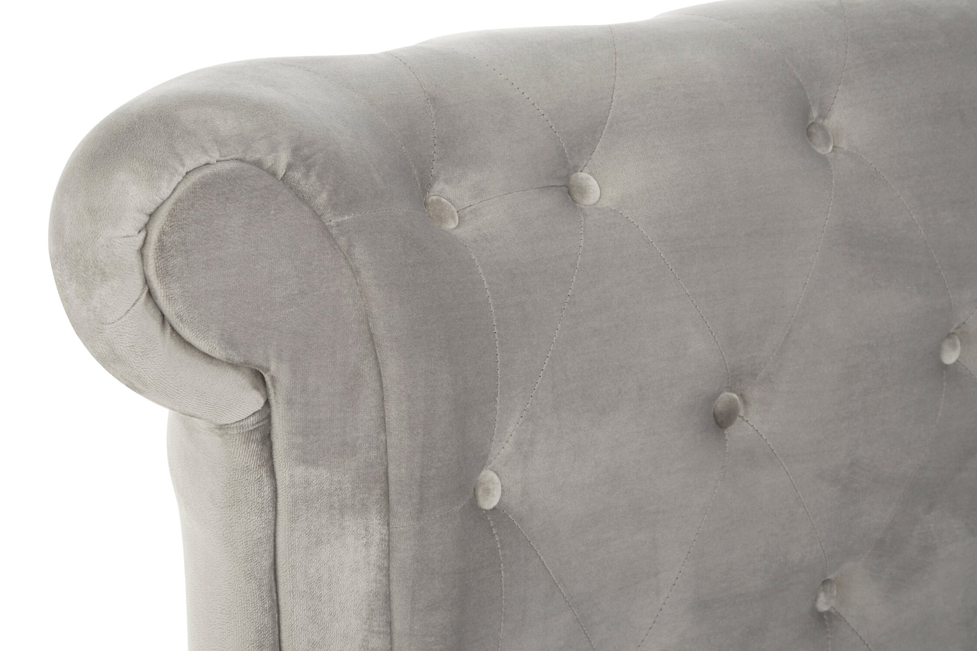 Edison Grey Brushed Velvet Ottoman King Bed