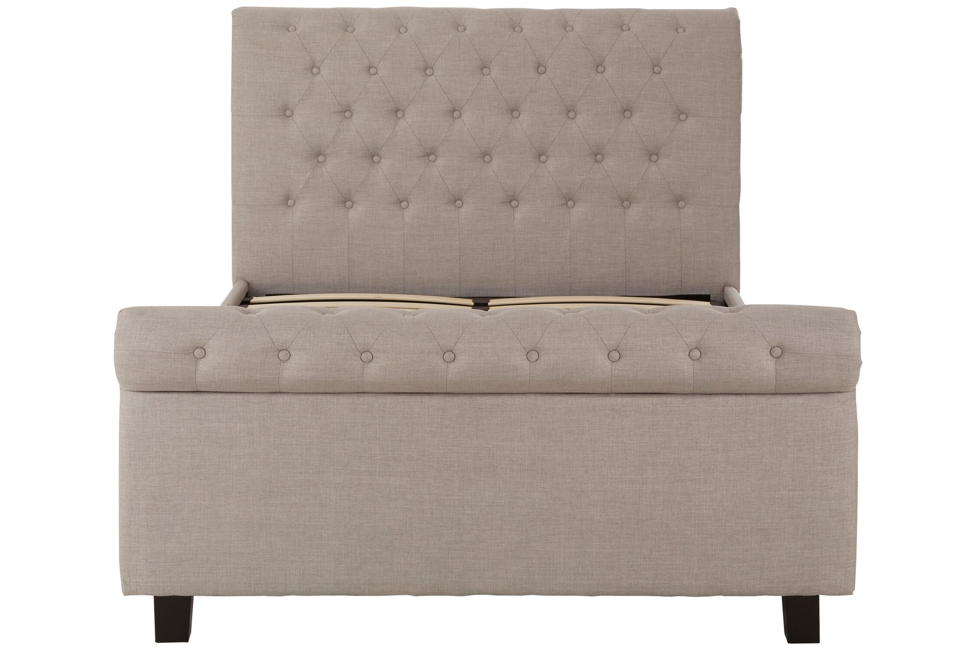 Orlando Light Grey Ottoman Double Bed