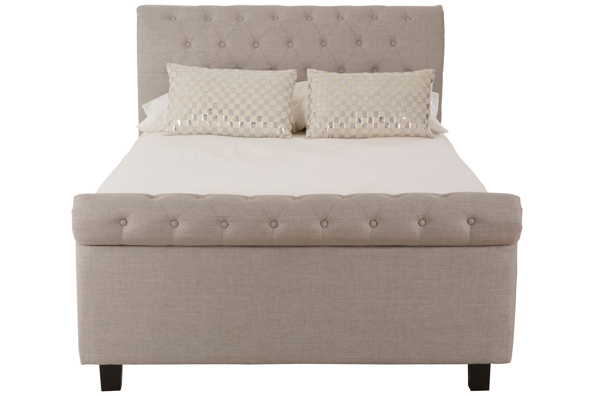Orlando Light Grey Ottoman Double Bed