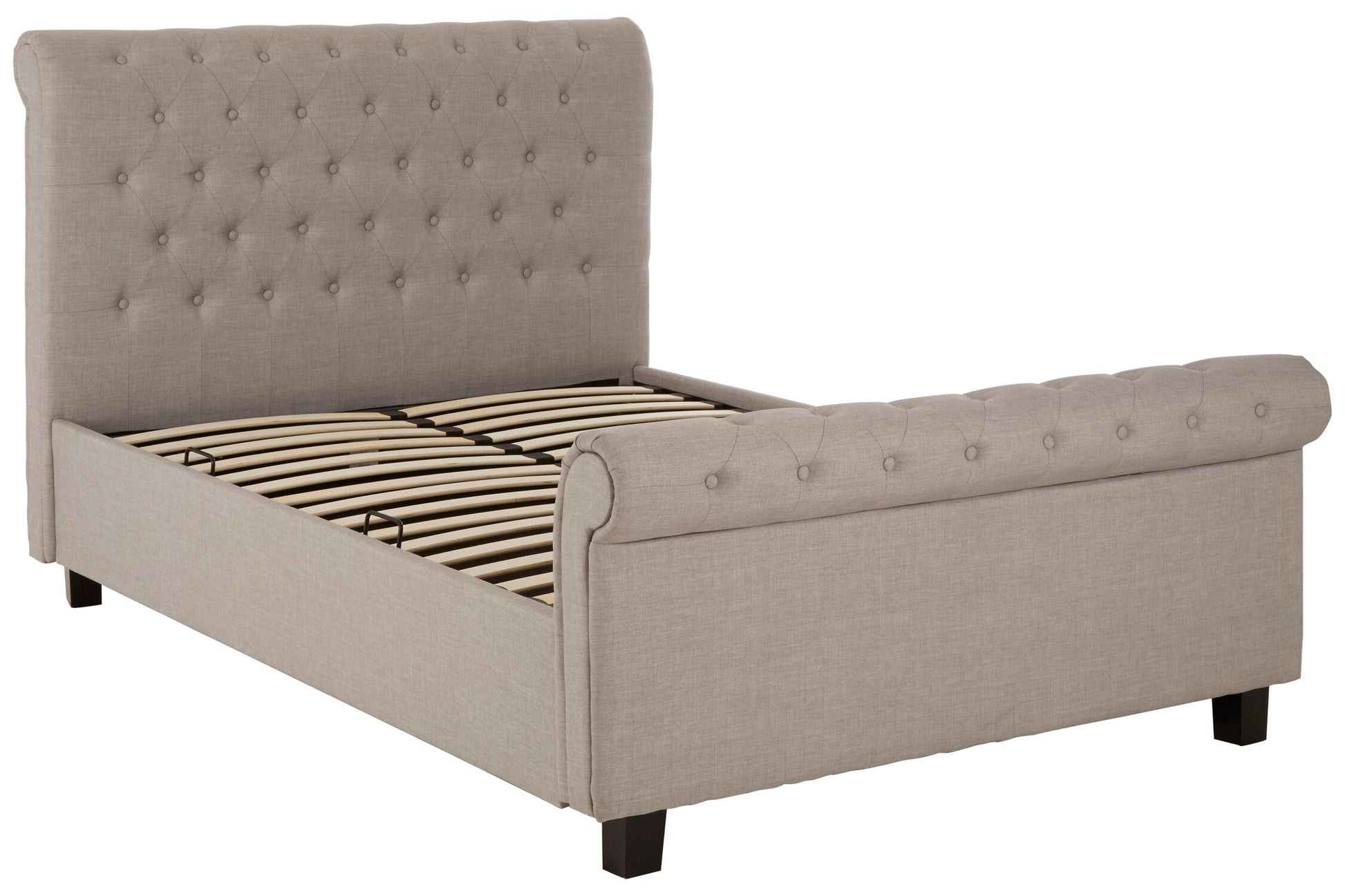 Orlando Light Grey Ottoman King Bed