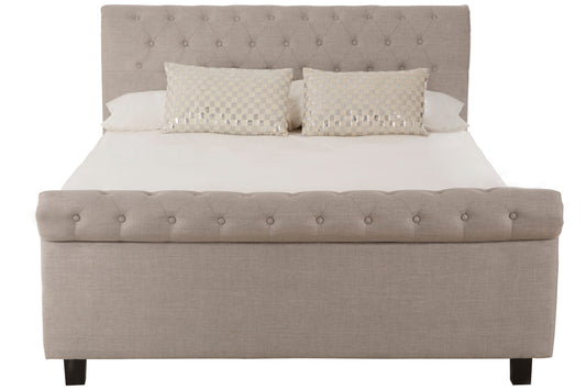 Orlando Light Grey Ottoman King Bed