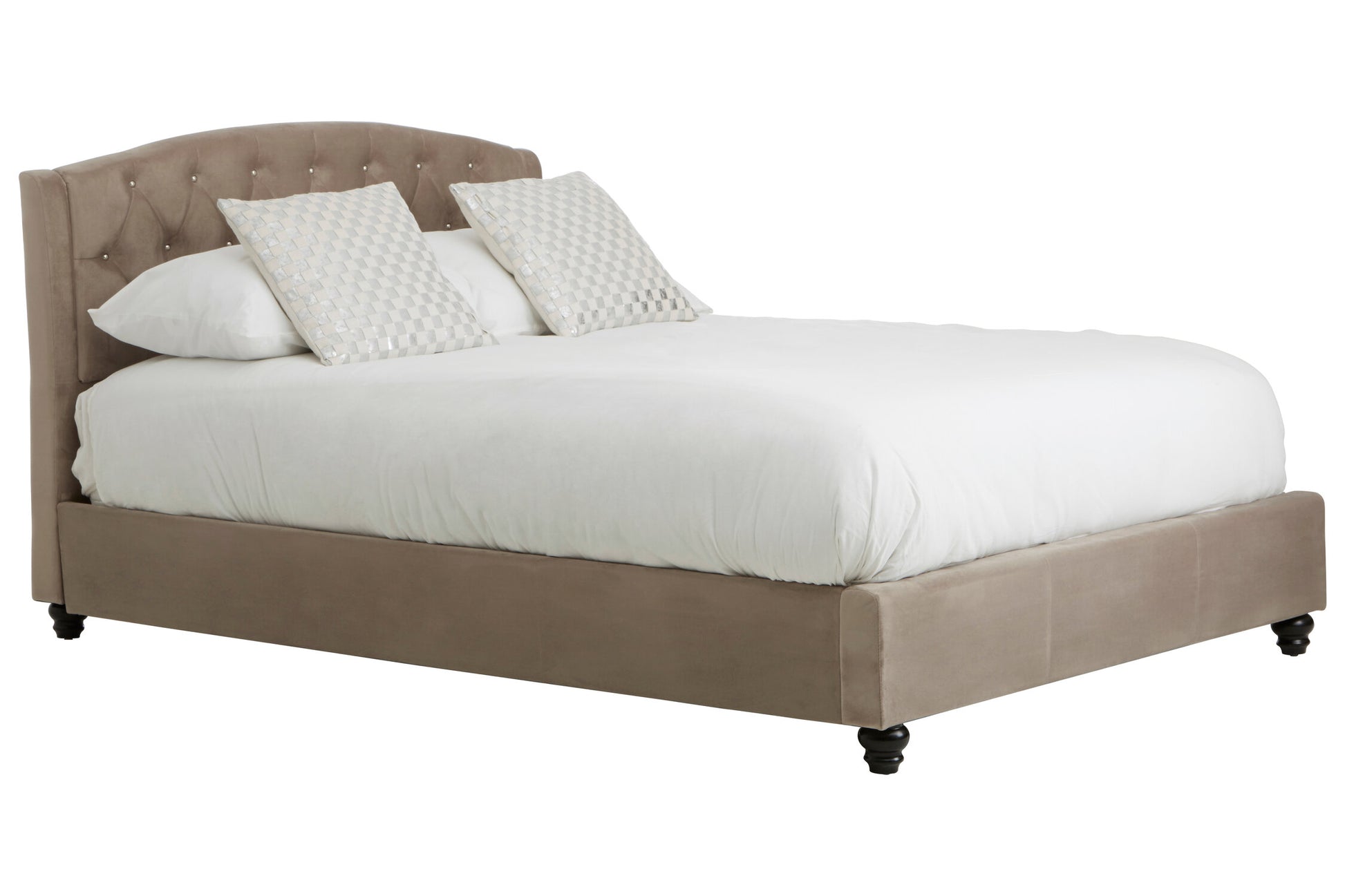 Josephine Mink Brushed Velvet Double Bed