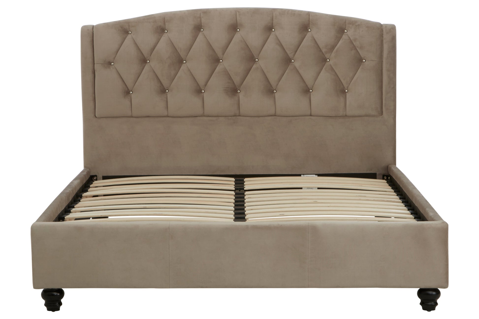 Josephine Mink Brushed Velvet Double Bed
