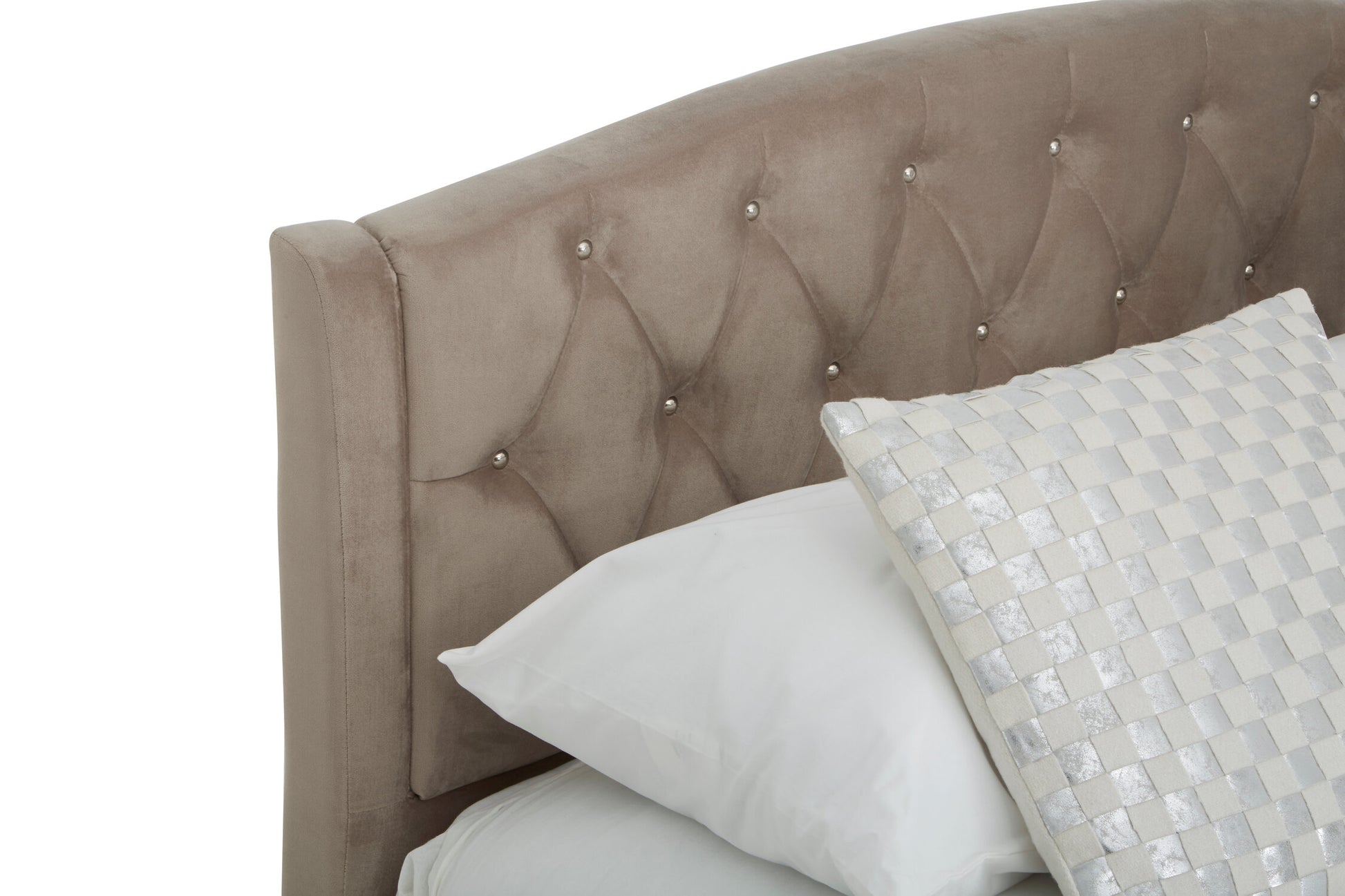 Josephine Mink Brushed Velvet Double Bed