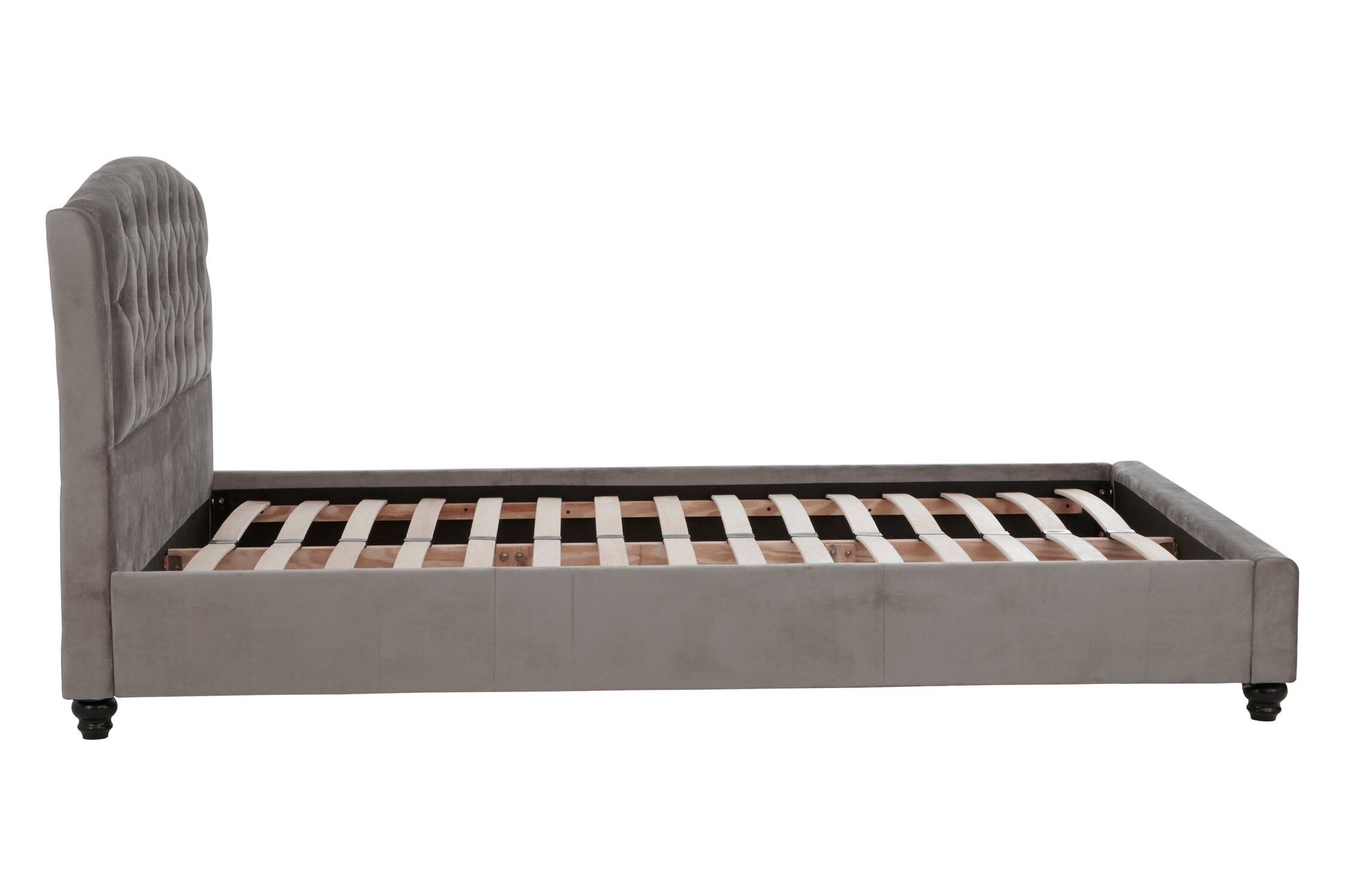 Josephine Grey Velvet King Bed