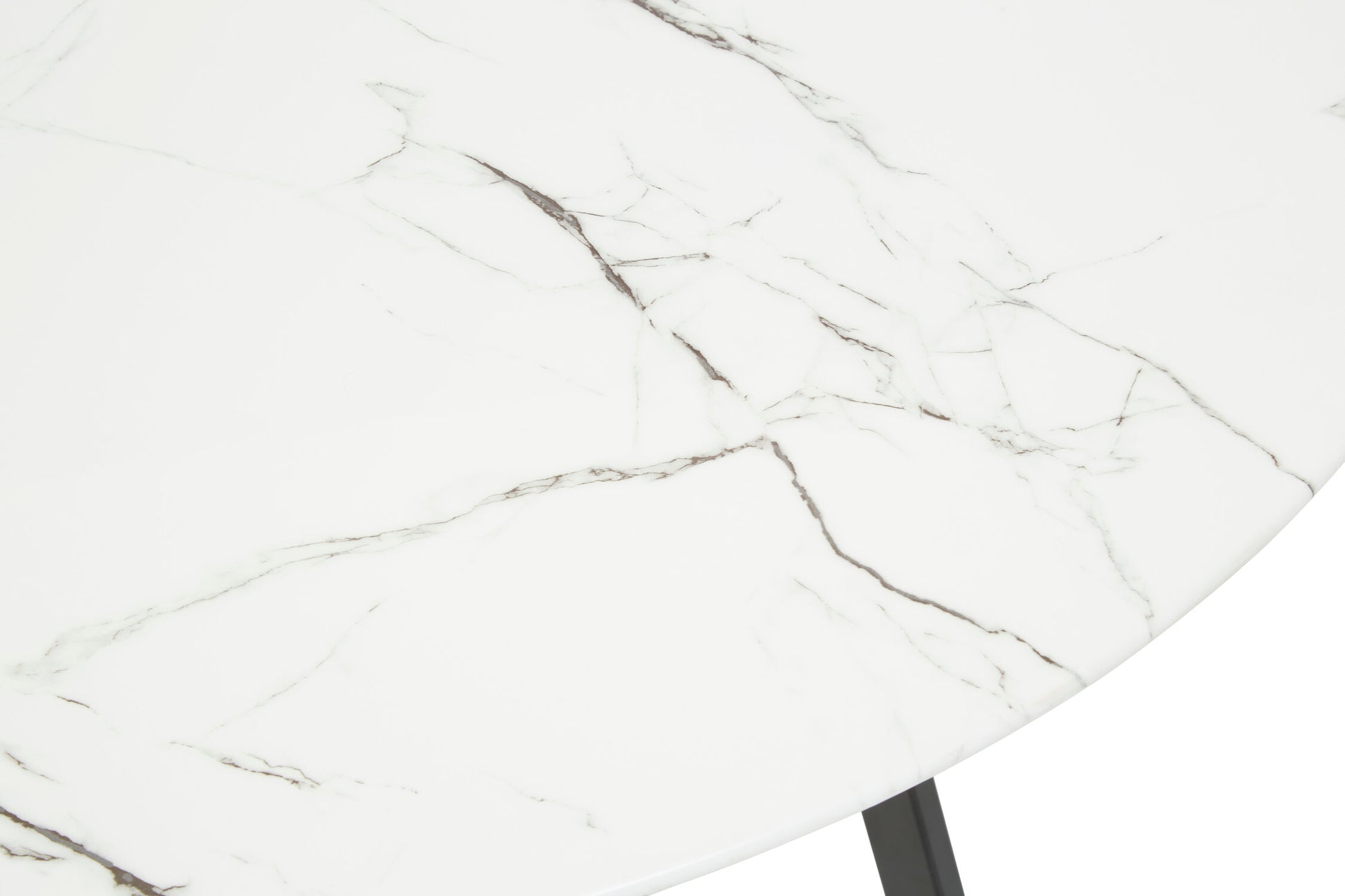 Weston Round Marble Effect Dining Table with 6 Chairs Set