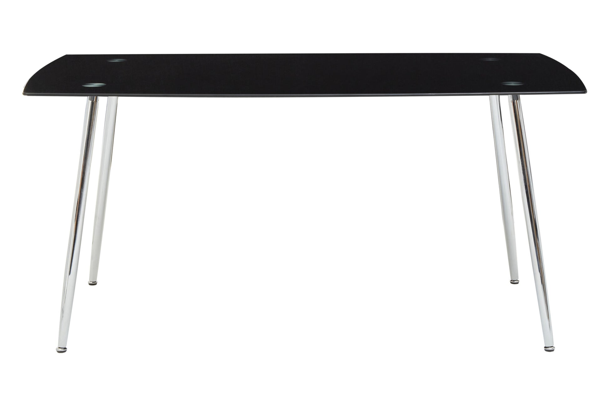 Wimslow BlackTempered Glass Dining Table with 6 Chairs