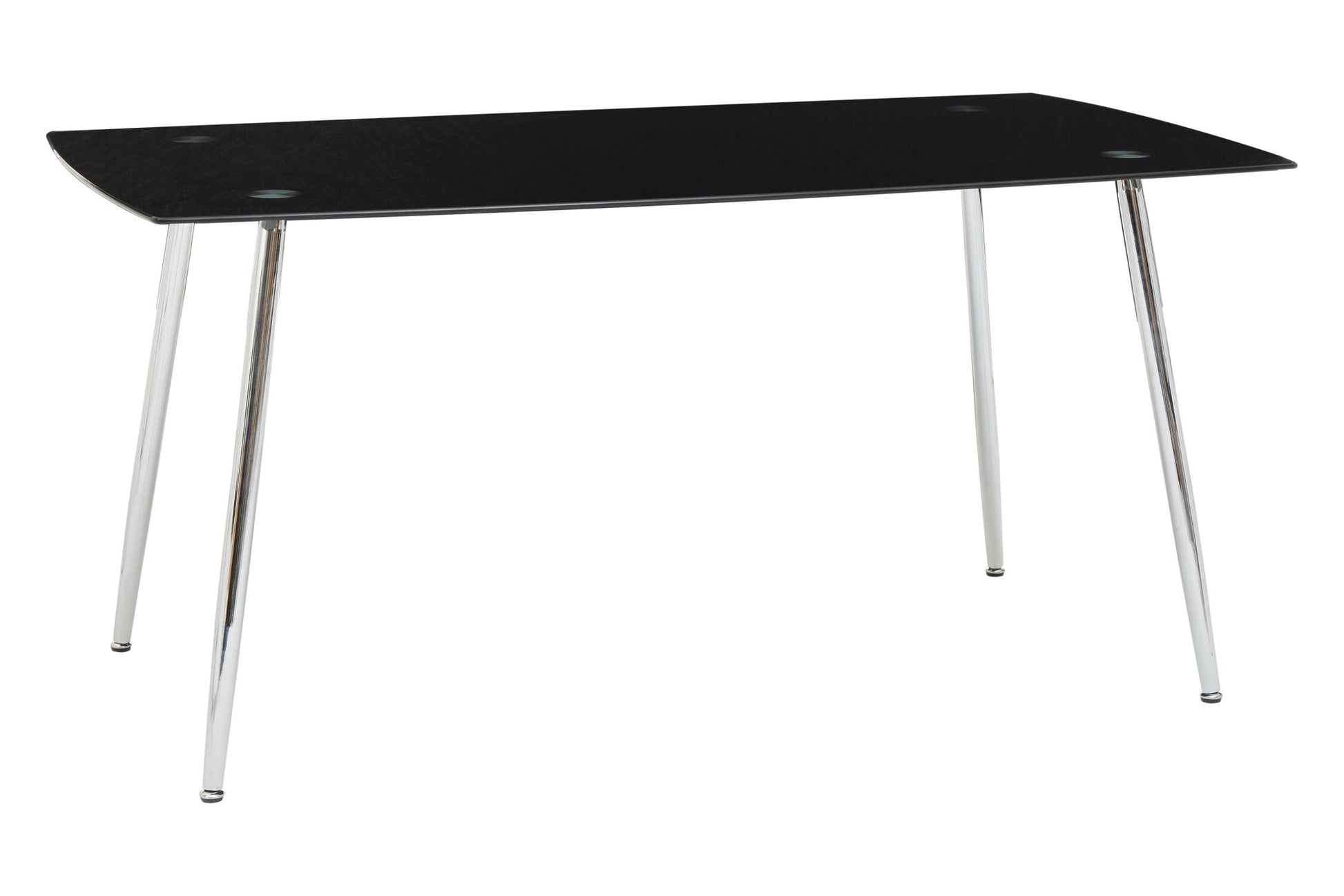 Wimslow BlackTempered Glass Dining Table with 6 Chairs