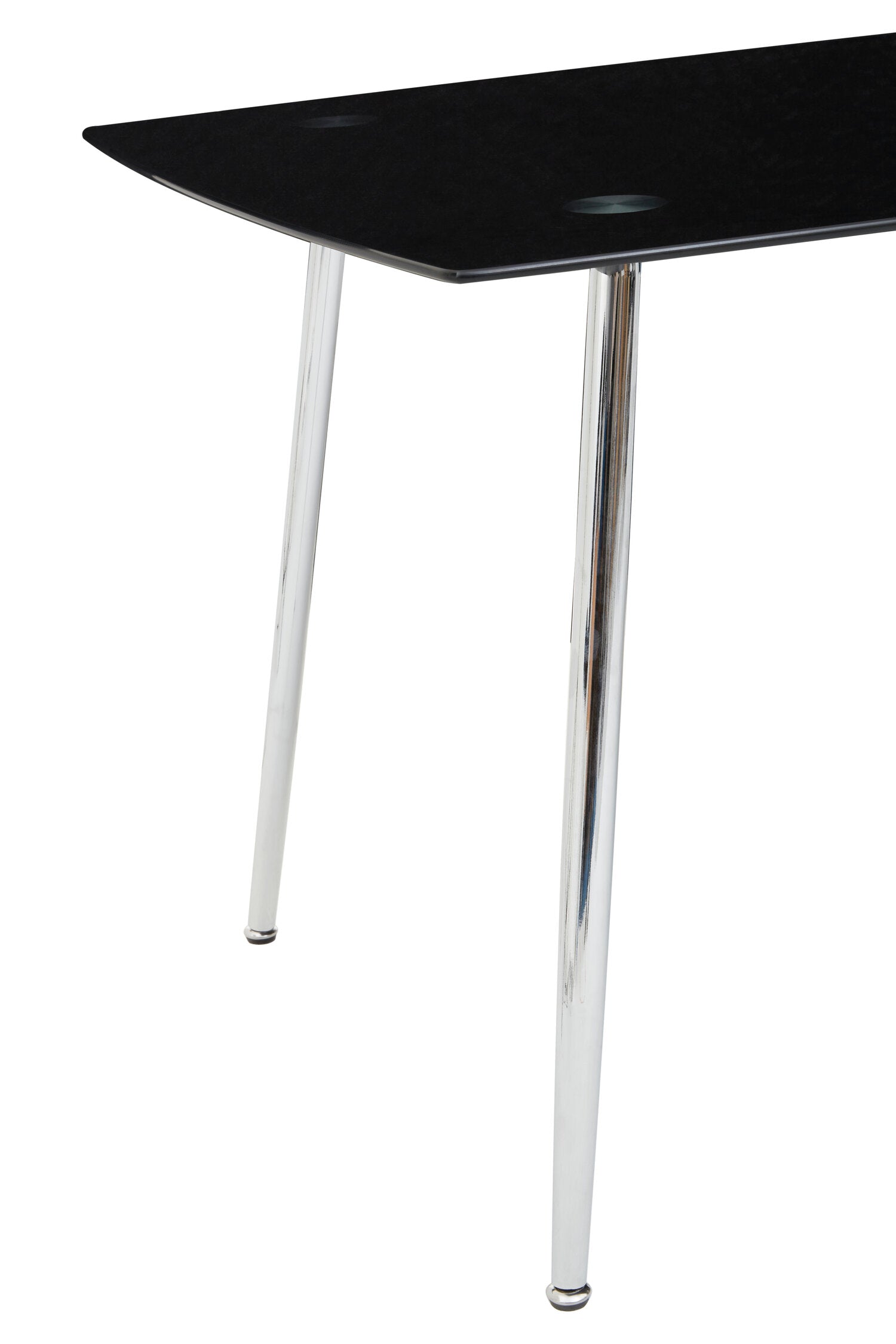 Wimslow BlackTempered Glass Dining Table with 6 Chairs