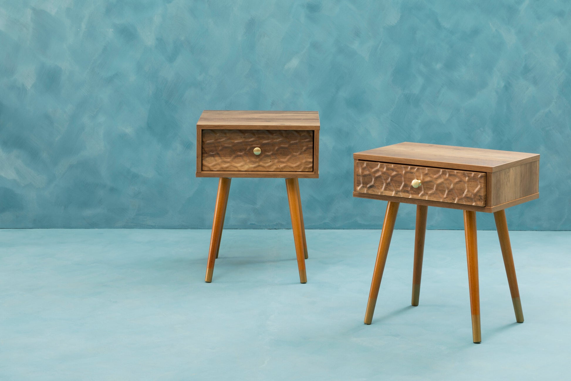 Frida Wood Veneer Bedside Table with 1 Drawer