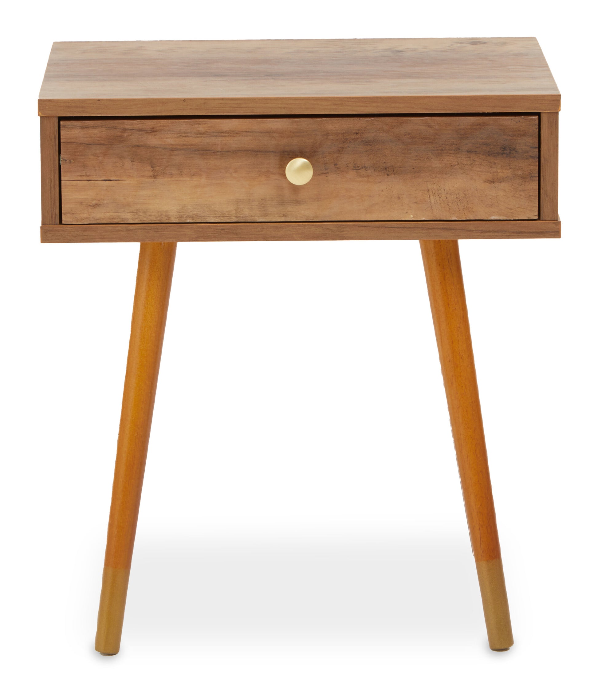 Frida Wood Veneer Bedside Table with 1 Drawer