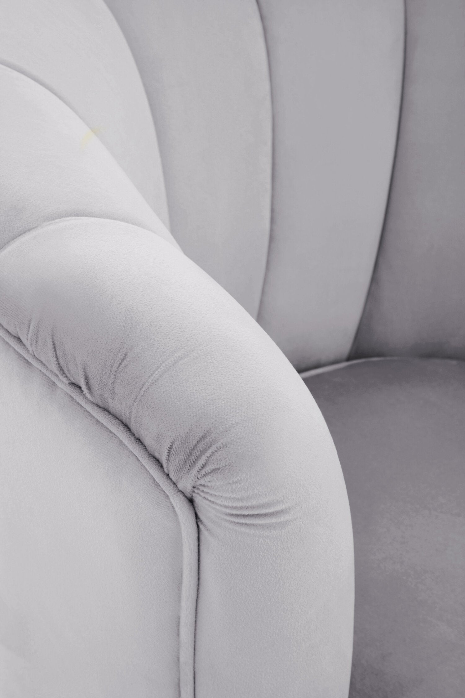 Loretta Grey Velvet Shell Accent Chair