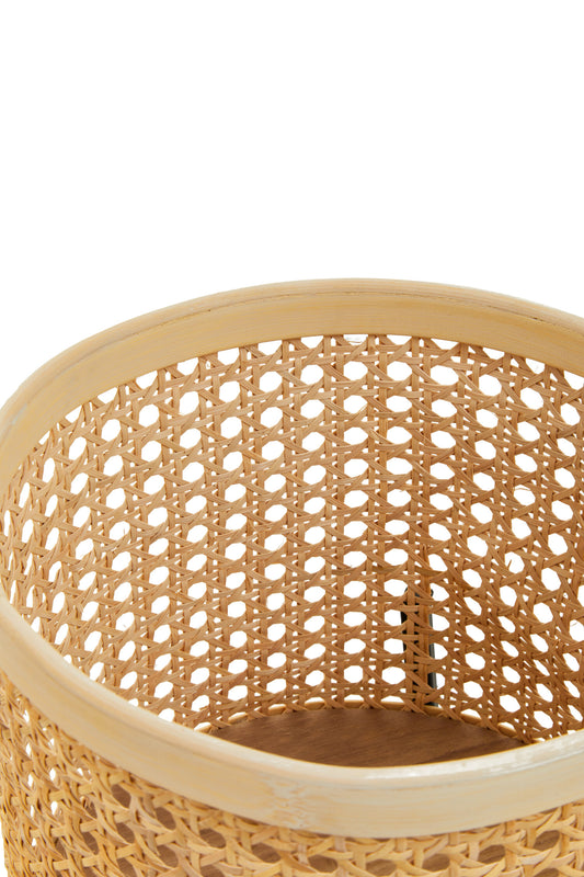 Depok Small Rattan Planter with Metal Stand