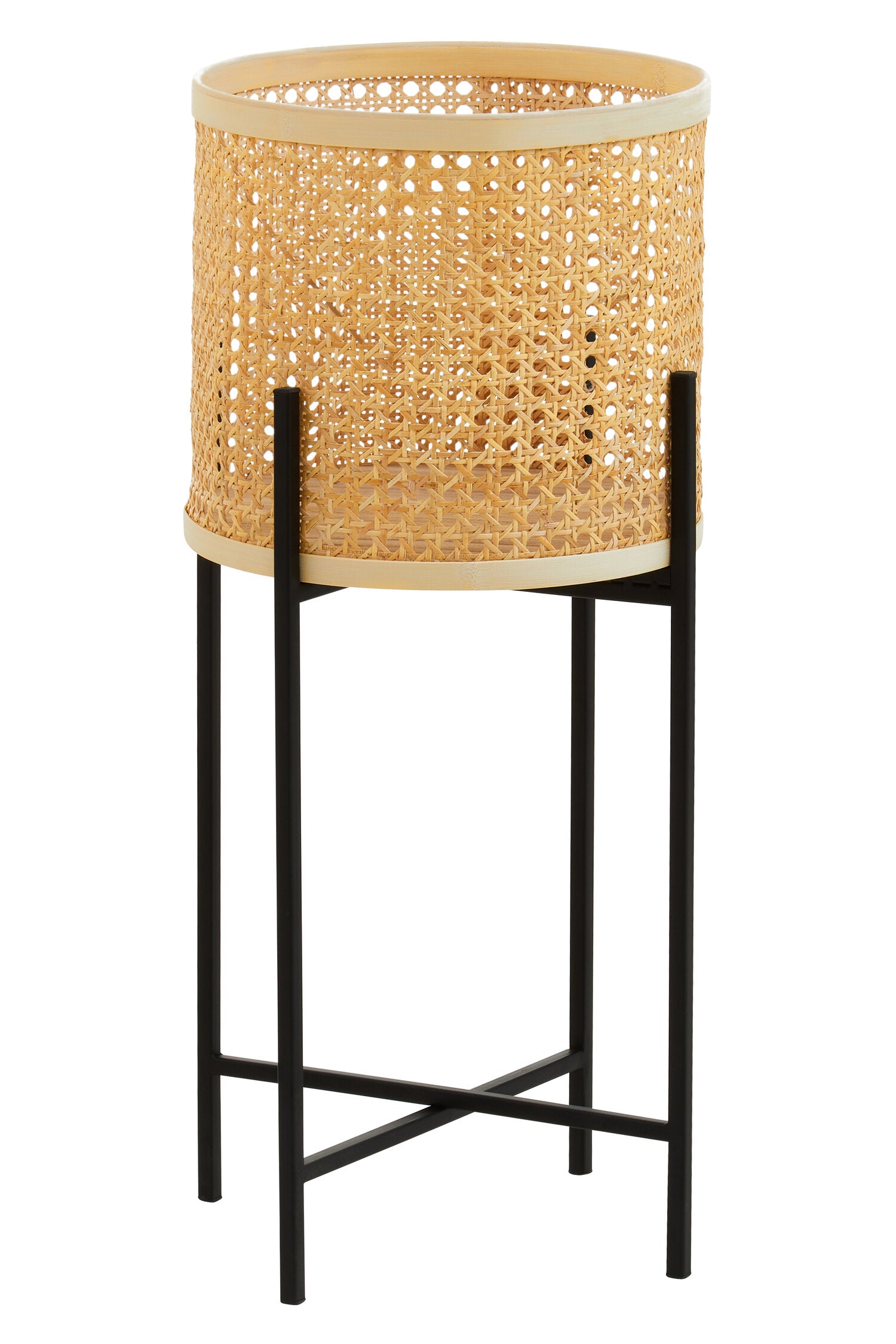 Depok Large Rattan Planter with Metal Stand