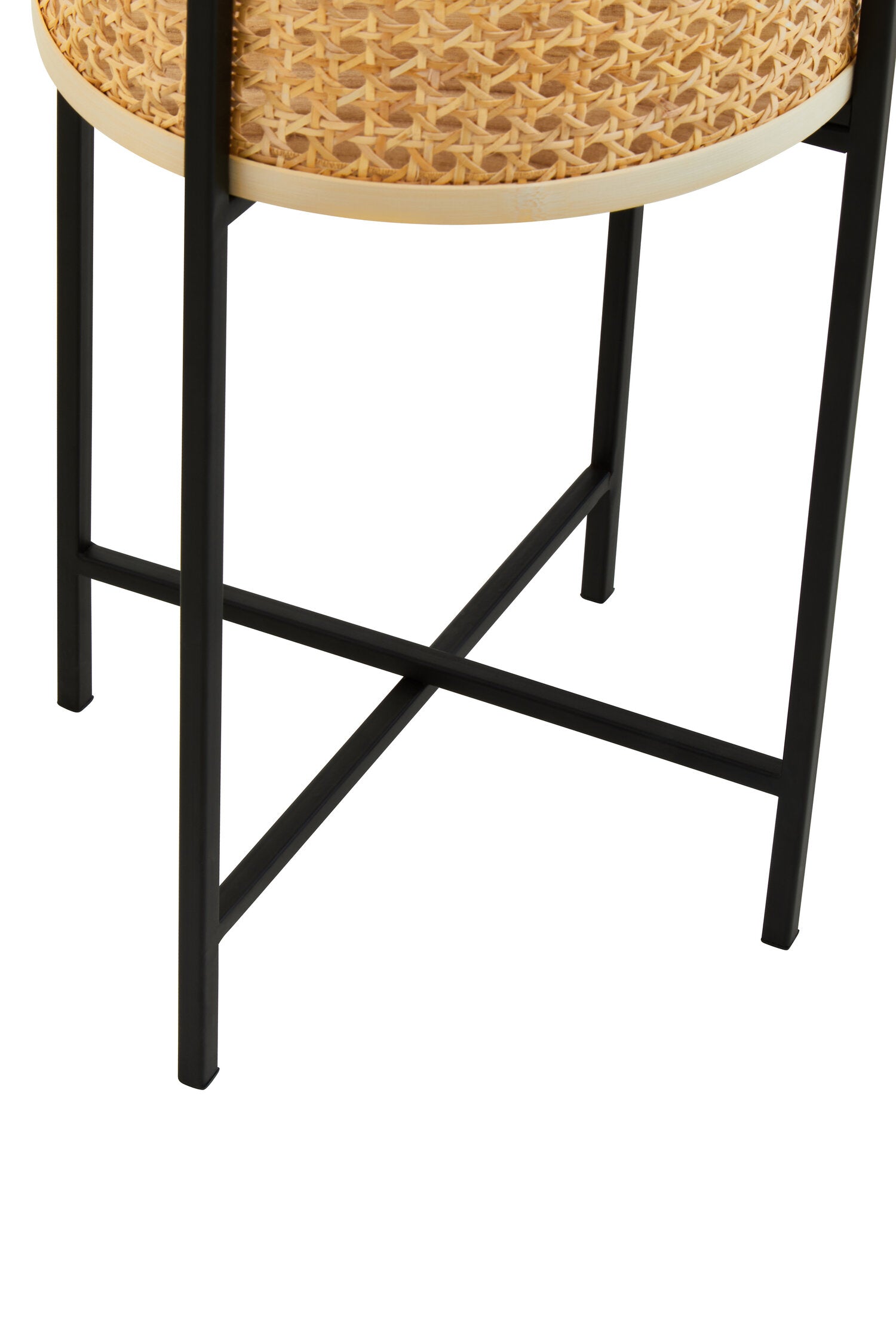 Depok Large Rattan Planter with Metal Stand