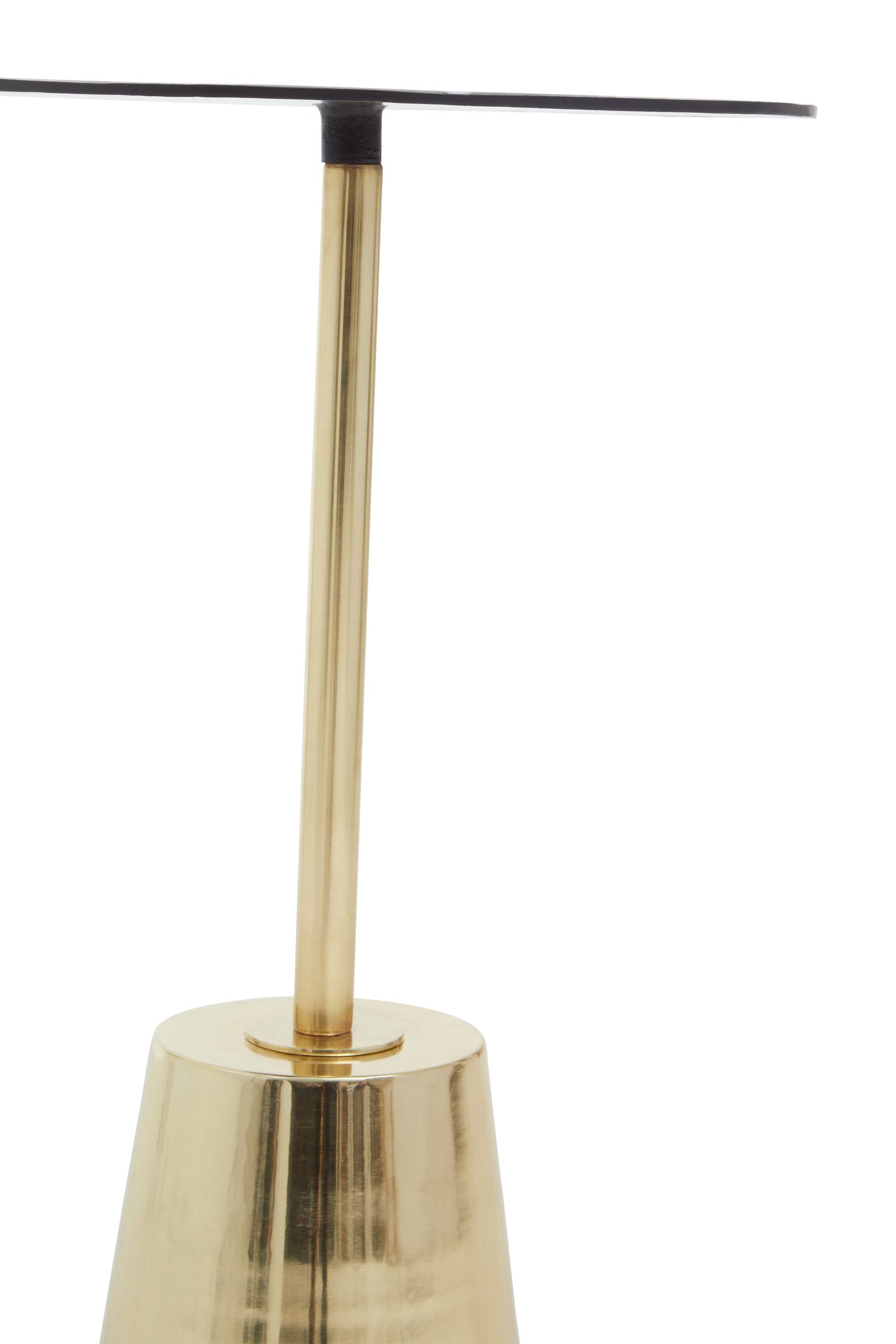 Avola Black Marble Effect Top Gold Base Side Table