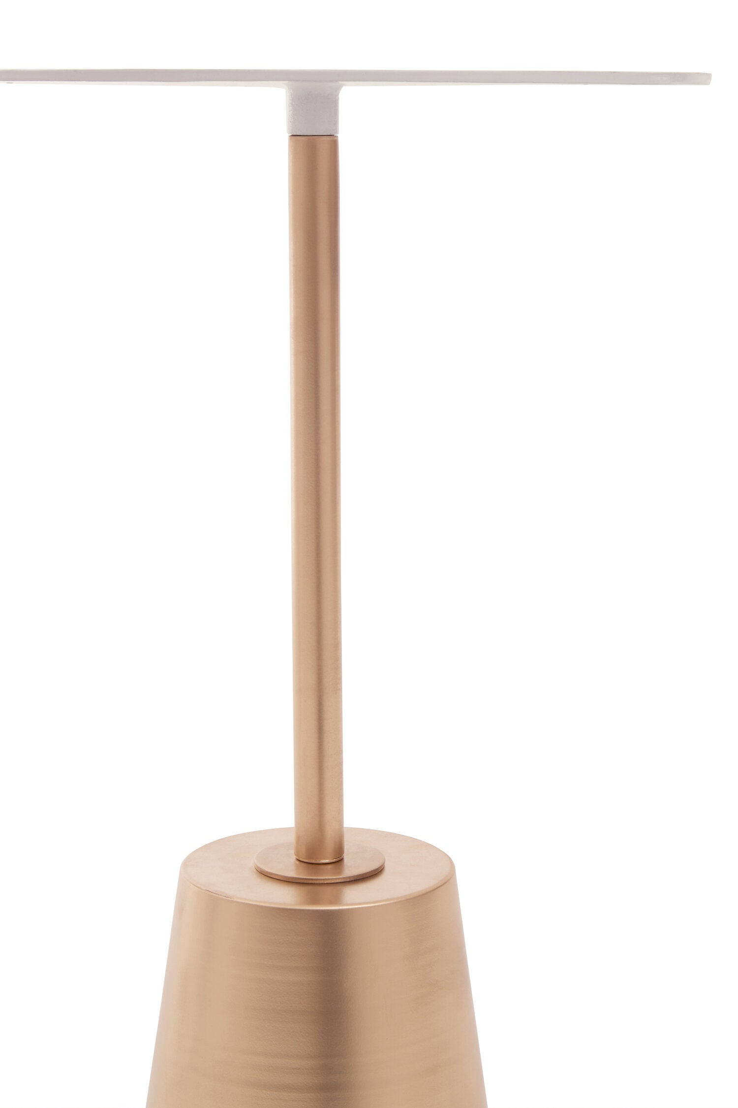 Avola White Marble Effect Top Gold Base Side Table