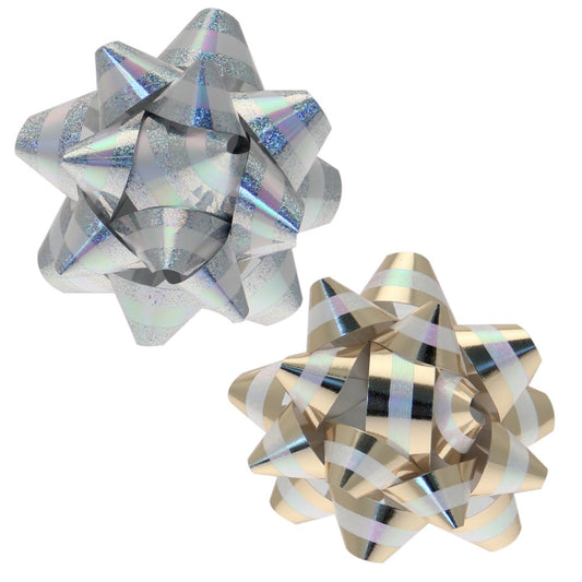 Silver &amp; Gold Sparkle Mix Bows